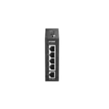 D-Link DIS-100E-05 průmyslový neřízený Ethernet switch, 5x 10/100Base-TX, montáž na DIN lištu, IP30
