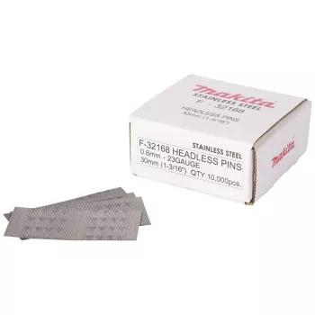 Nerezové hřebíky Makita F-32168 0,6 x 30 mm 10000 ks 23 Gauge bez hlavičky