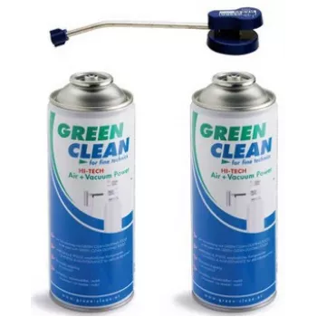 Green Clean GS-2051 Compressed Air Duster for Device Cleaning - Hard-to-Reach Areas - 400 ml - Blue, Green, White - 135 mm - 200 mm