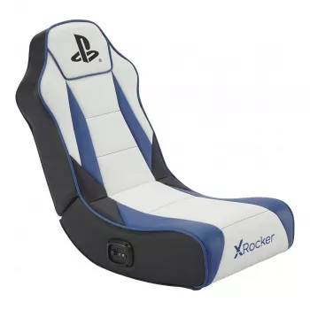 X Rocker Geist 2.0 PlayStation podlahová herní židle s 2.1 audio systémem - bílá/modrá