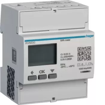 Třífázový elektroměr pro měření přebytku FVE Hager XVA630