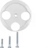 Hager Central Piece WTF4593PW for Antenna Socket 3-Hole 1930/Glass Polar White