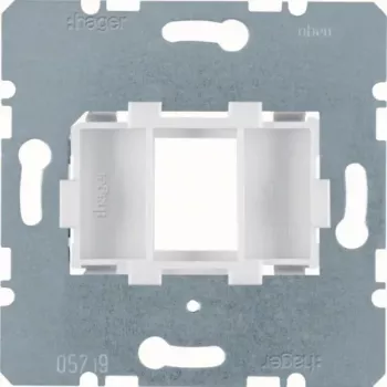Nosná deska Modular Jack Hager WDF4612W 1portová bílá