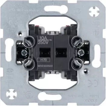 Hager WDE503503 sériový tlačítkový mechanismus 2 spínací kontakty oddělené vstupní svorky