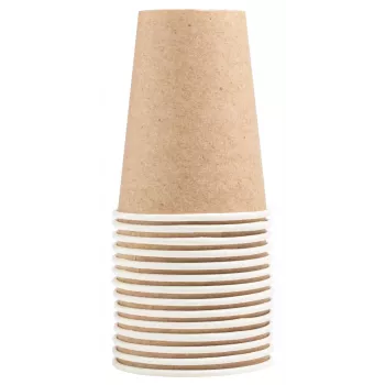 Papírové kelímky PROnappe 15 ks 200 ml, kraft (89109I)