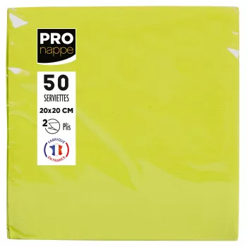 PROnappe ubrousky kiwi zelená 2vrstvé 20,0 x 20,0 cm 50 ks