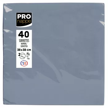PROnappe papírové ubrousky šedá 2vrstvé 19,0 x 19,0 cm 40 ks