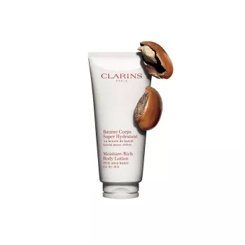CLARINS MOISTURE RICH TĚLOVÉ MLÉKO S BAMBUČKÝM MÁSLEM PRO SUCHOU PLEŤ 200 ml