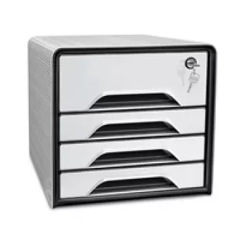Zásuvkový box CEP Office Solution Smoove 7-311S, bílo-černý