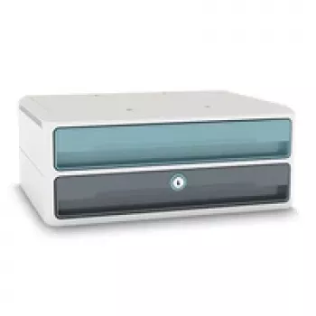 Zásuvkový box CEP Office Solution MoovUp se zámkem, mátově šedý, DIN A4 na šířku, 2