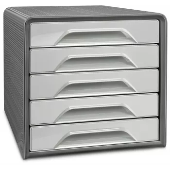 Zásuvkový box CEP Office Solution Smoove, světle šedý, 5 zásuvek, 1071116361
