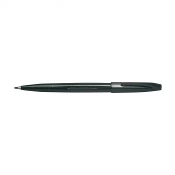 Popisovač Pentel Sign Pen, černý, jemný hrot, černý, inkoust na vodní bázi, 0,8 mm, 12 ks