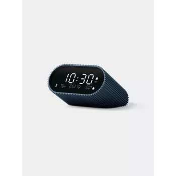 Lexon Ray Clock digitální budík se senzorem teploty a vlhkosti, oceánově modrý LR155OB3
