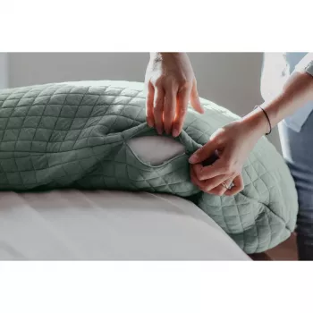Beaba Big Flopsy těhotenský a kojící polštář Fleur de Coton Sage Green