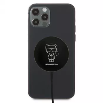 Karl Lagerfeld bezdrátová nabíječka kompatibilní s MagSafe 15W černá