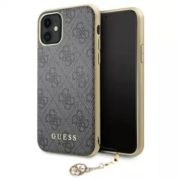 Guess GUHCN61GF4GGR iPhone 11 6.1 inch Hard Case 4G Charms Collection - Grey