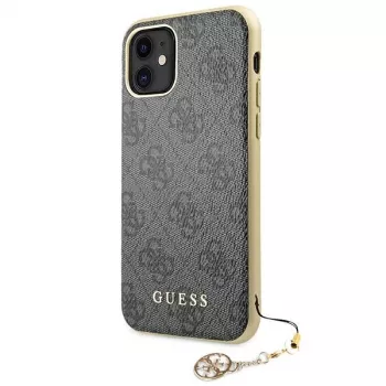 Guess GUHCN61GF4GGR iPhone 11 6.1 inch Hard Case 4G Charms Collection - Grey