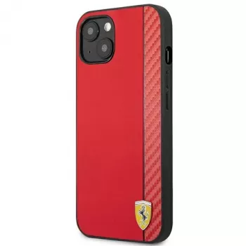 Ferrari On Track Carbon Stripe pevné pouzdro pro Apple iPhone 13 mini 5,4 inch červené