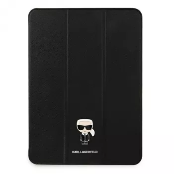 Pouzdro na knihu Karl Lagerfeld KLFC12OKMK pro iPad Pro 12,9 inch (2021/2022) černé Saffiano Karl Iconic