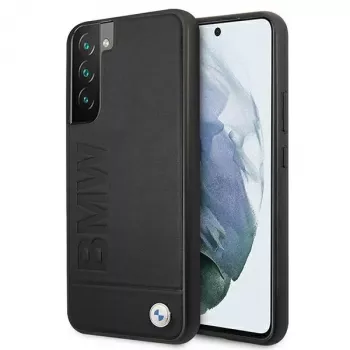 BMW pevné pouzdro pro Samsung Galaxy S22+ černé s ražbou loga Signature