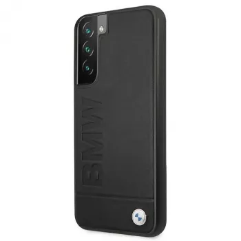 BMW pevné pouzdro pro Samsung Galaxy S22+ černé s ražbou loga Signature