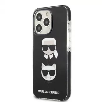 Pevné pouzdro Karl Lagerfeld KLHCP13XTPE2TK pro Apple iPhone 13 Pro Max 6,7 inch černé Karl & Choupette Head