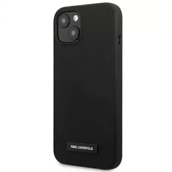 Karl Lagerfeld silikonové zadní pouzdro s plaketou pro Apple iPhone 13 mini 5,4 inch - černé