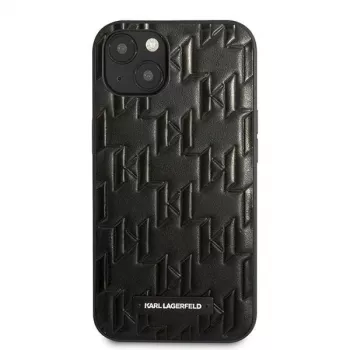 Karl Lagerfeld KLHCP13SMNMP1K pevné pouzdro pro iPhone 13 mini 5,4 inch černé monogram s plaketou