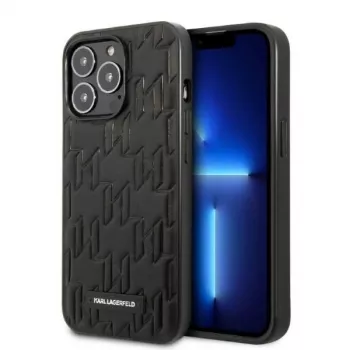 Karl Lagerfeld KLHCP13XMNMP1K pevné pouzdro pro iPhone 13 Pro Max 6,7 inch černé monogram s plaketou
