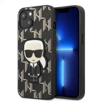 Karl Lagerfeld KLHCP13SPMNIKBK pevné pouzdro pro iPhone 13 mini 5,4 inch černé monogram Ikonik Patch