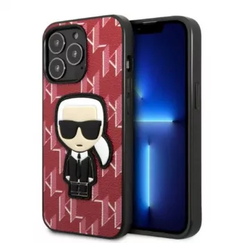 Karl Lagerfeld pevné pouzdro Ikonik Patch pro iPhone 13 Pro Max 6,7 inch červené