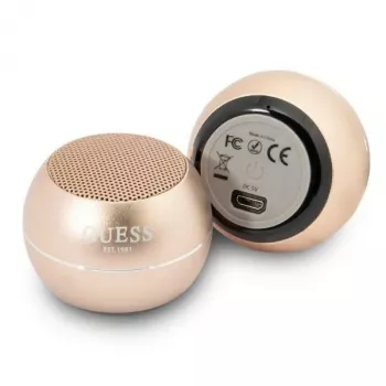 Guess GUWSALGEDSpeaker Mini přenosný Bluetooth reproduktor zlatý