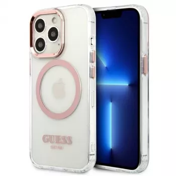 Guess Metal Outline MagSafe pevné pouzdro pro iPhone 13 Pro / 13 6,1