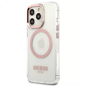 Guess Metal Outline MagSafe pevné pouzdro pro iPhone 13 Pro / 13 6,1