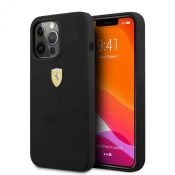 Ferrari FESSIHMP13LBK silikonové pevné pouzdro MagSafe pro iPhone 13 Pro / 13 černé