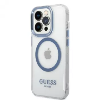 Guess Metal Outline MagSafe pevné pouzdro pro Apple iPhone 14 Pro Max 6,7