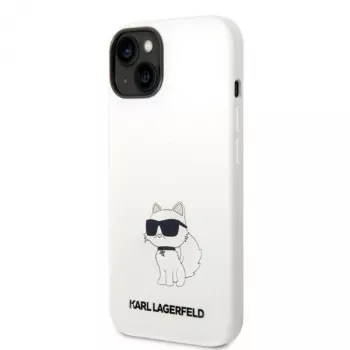 Karl Lagerfeld KLHMP14MSNCHBCH pevné pouzdro Silicone MagSafe pro iPhone 14 Plus / 15 Plus 6,7 inch bílé Choupette