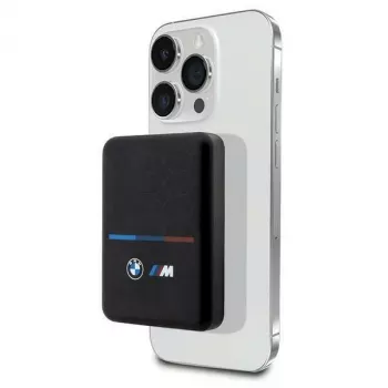 BMW M Collection MagSafe powerbanka 5000mAh 15W bezdrátová nabíječka s kabelem USB-C černá