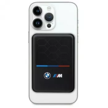 BMW M Collection MagSafe powerbanka 5000mAh 15W bezdrátová nabíječka s kabelem USB-C černá