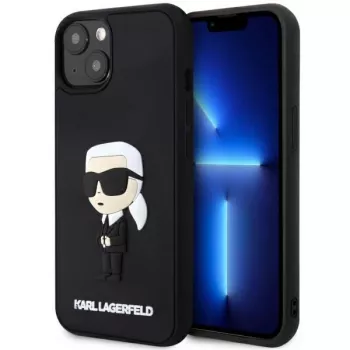 Karl Lagerfeld KLHCP14M3DRKINK pevné pouzdro Rubber Ikonik 3D pro iPhone 14 Plus / 15 Plus 6.7 černé