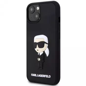 Karl Lagerfeld KLHCP14M3DRKINK pevné pouzdro Rubber Ikonik 3D pro iPhone 14 Plus / 15 Plus 6.7 černé
