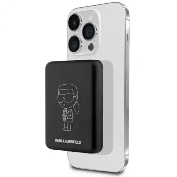 Karl Lagerfeld Ikonik MagSafe bezdrátová powerbanka 3000mAh černá