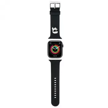 Řemínek Karl Lagerfeld 3D Rubber Karl Head pro Apple Watch 42/44/45/49 mm černý