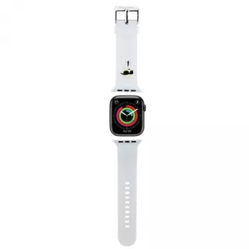 Řemínek Karl Lagerfeld 3D Rubber Karl Head pro Apple Watch 42/44/45/49 mm bílý