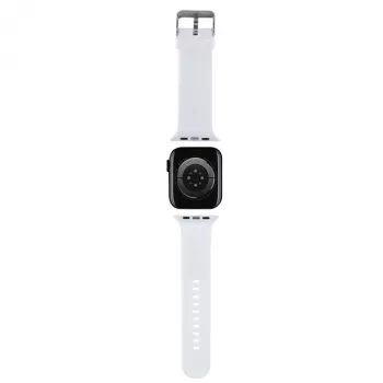 Řemínek Karl Lagerfeld 3D Rubber Karl Head pro Apple Watch 42/44/45/49 mm bílý