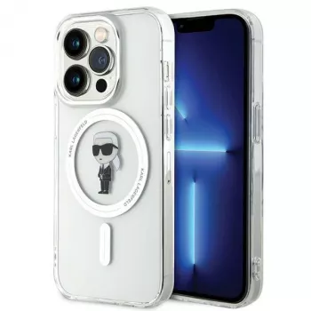 Karl Lagerfeld MagSafe IML Ikonik pouzdro pro iPhone 15 Pro průhledné