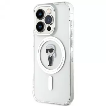 Karl Lagerfeld MagSafe IML Ikonik pouzdro pro iPhone 15 Pro průhledné