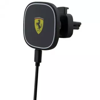 Ferrari 15W bezdrátová indukční nabíječka do auta FECHMGLK na vzduchovou mřížku, černá, MagSafe
