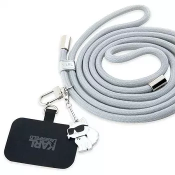 Karl Lagerfeld CBDY Cord Univerzální poutko / šňůrka na telefon (šedá)