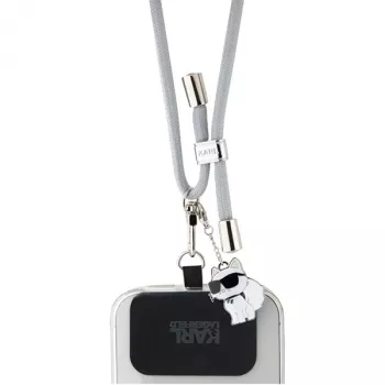 Karl Lagerfeld CBDY Cord Univerzální poutko / šňůrka na telefon (šedá)